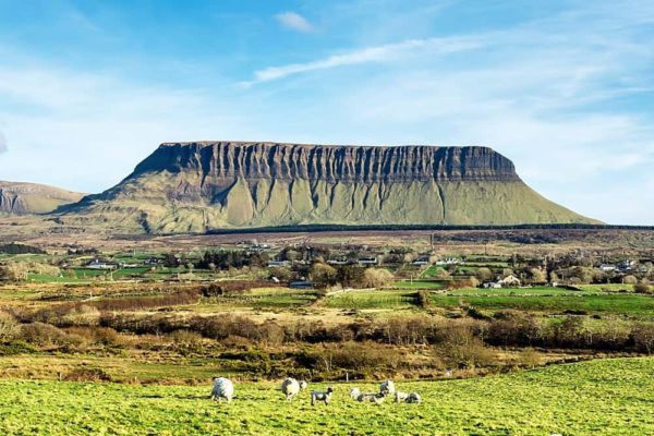 Ben Bulben or Benbulben in County Sligo, Ireland