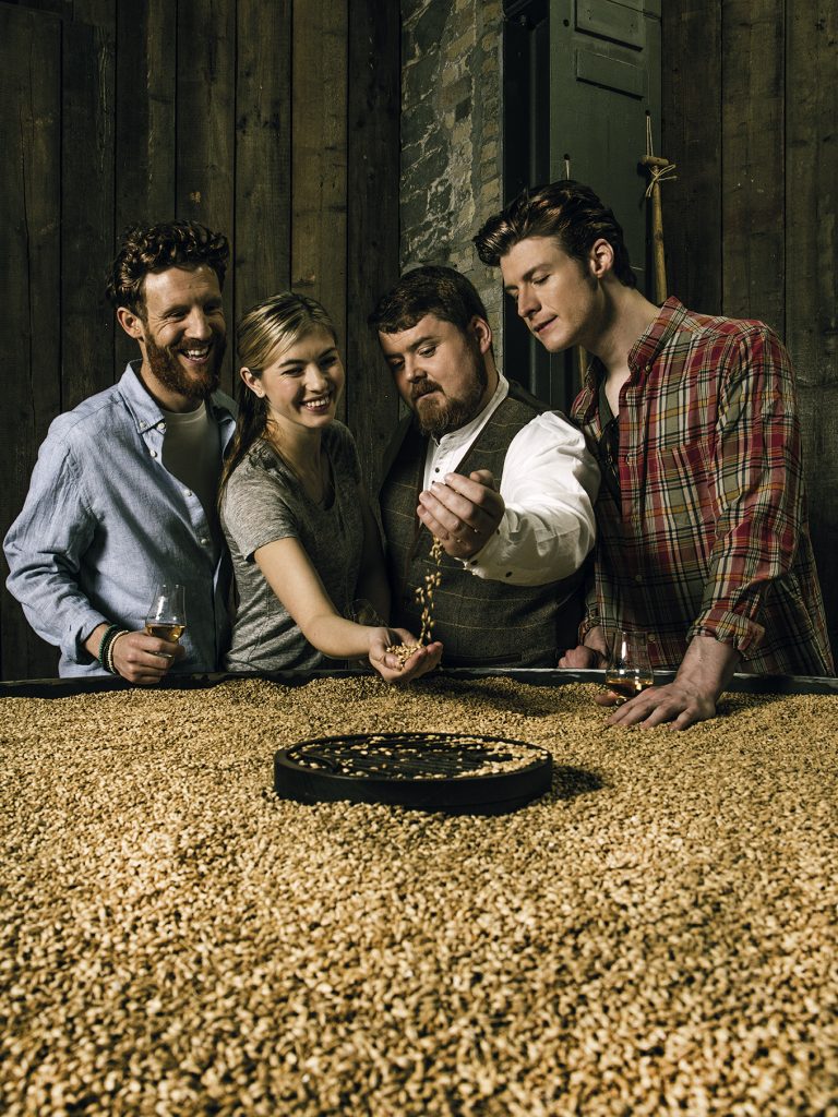 showing the whiskey making process